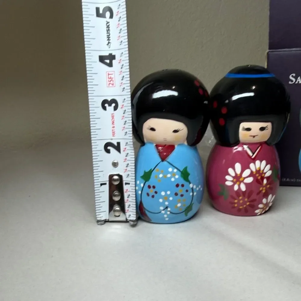 Kokeshi Doll Salt and Pepper Shakers